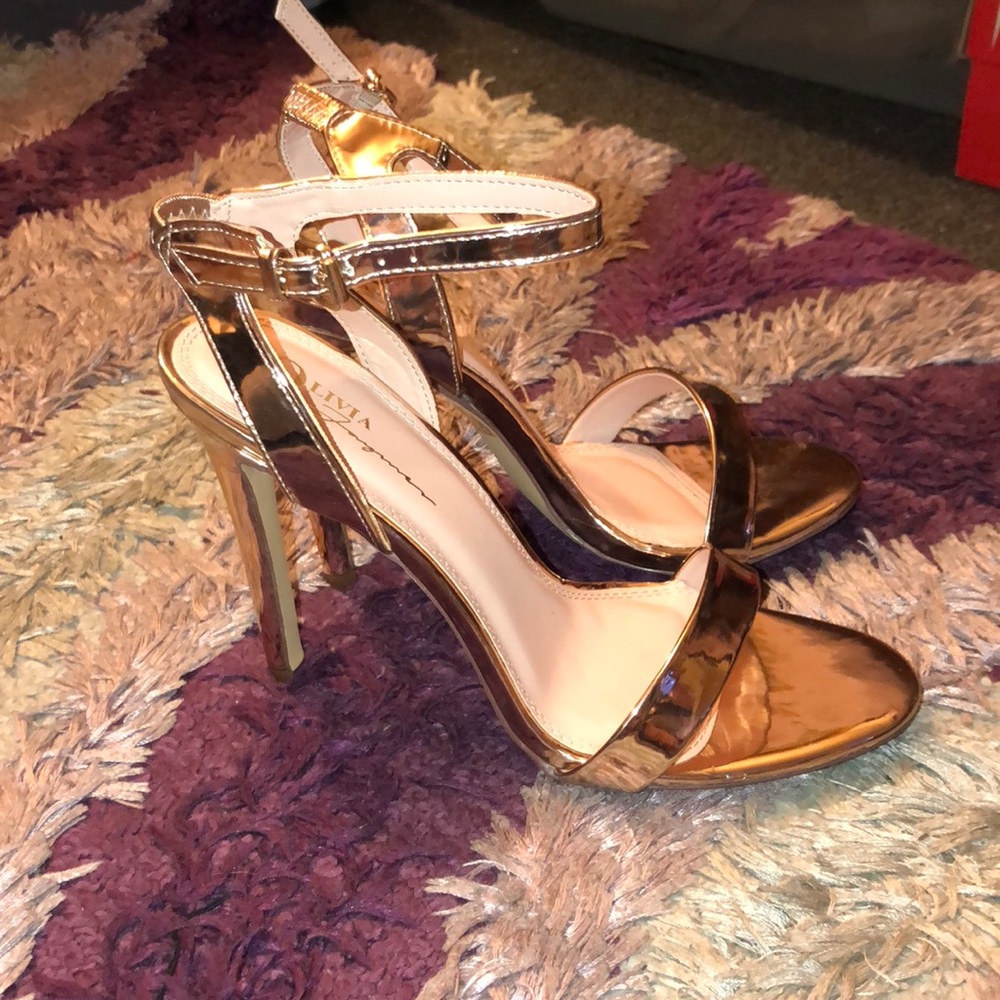 Rose Gold Sandal Heels -